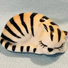 Bug House Sleeping Tabby Cat Miniature Figurine Bone China Japan