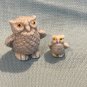 Bug House Mama & Baby Snowy Owls Miniature Porcelain Japan