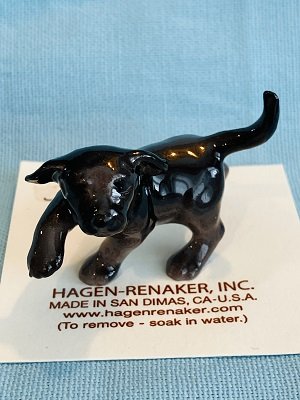 Hagen Renaker Black Labrador Retriever Puppy Dog A-3888 Pre-Owned
