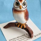 Hagen Renaker Horned Owl on Stump A-3369 Older Variation