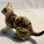 Tiger Tabby Crouching Cat, Kitten Bone China Figurine