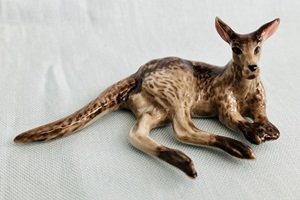 Kangaroo Porcelain Figurine Lying Down - NEW