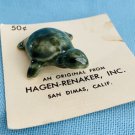 Hagen Renaker Older Darker Green Coin Turtle Baby Pre-Owned