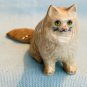 NEW Klima Miniaure Porcelain Tan Seated Tail Down Persian Cat - K227