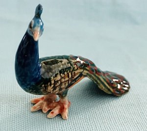 NEW Klima Miniaure Porcelain Animal Peacock Looking Left X856