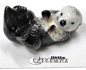 Little Critterz Hammer Sea Otter LC209 Porcelain Figurine