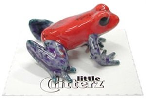 Little Critterz Sapphire Strawberry Dart Frog LC328 Porcelain Figurine