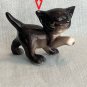 TLC Hagen Renaker Playful Kitten Paw Up Black, Grayish White Variation A-436