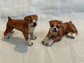 New Klima Boxer Porcelain Miniature Dog - X072