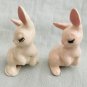 Hagen Renaker Set of 2 Mama Rabbit White & Pinkish Tint A-198