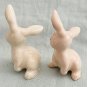 Hagen Renaker Set of 2 Mama Rabbit White & Pinkish Tint A-198