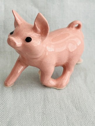 Hagen Renaker Pink Pig Trotting A-820 Pre-Owned