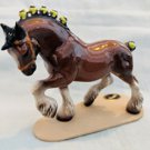 Hagen Renaker Clydesdale Draft Horse Green Ribbons A-3127 Pre-Owned