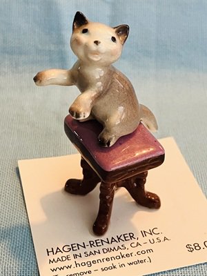 Hagen Renaker Piano Bench With Kitten Cat A-3125 Pre-Owned