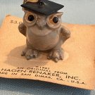 Hagen Renaker 1981 Proffesor Owl Black Mortarboard A-421