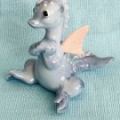 Hagen Renaker Miniature Dragon, Baby Blue with Pink Wings HTF