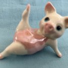 Hagen Renaker Aerobic Pig Leg Up Pink Outfit A-3248 Pre-Owned