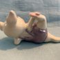 Hagen Renaker Aerobic Pig Holding Leg Purple Outfit A-3246 Pre-Owned