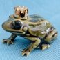 Hagen Renaker Frog Prince, Older Darker Green Bullfrog Papa A-344 Pre-Owned