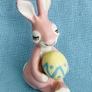 Hagen Renaker Pink Bunny Rabbit Mama With Egg A-2015
