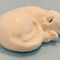 Hagen Renaker White Cat Curled up Sleeping A-3123
