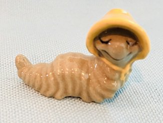 Hagen Renaker Caterpillar, Worm with Yellow Tied Bonnet Pre-Owned
