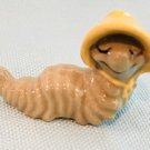 Hagen Renaker Caterpillar, Worm with Yellow Tied Bonnet Pre-Owned