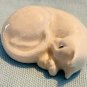 Hagen Renaker White Cat Curled A-3123 Pre-Owned