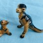 Hagen Renaker Tyrannosaurus Rex, Set of 2 Orange Black A-967, A-696