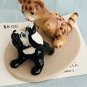 Hagen Renaker Skunk Cougar on Base #33141 Pre-Owned