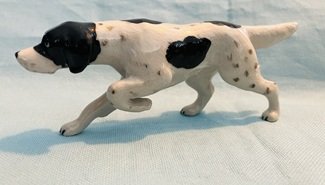 Klima Miniature Porcelain Animal English Setter Stalking Black & White K945 NEW