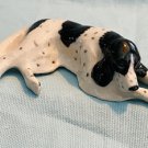 Klima Miniature Porcelain Animal English Setter Lying Black & White K945 NEW