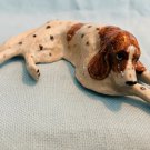 Klima Miniature Porcelain Animal English Setter Lying Brown & White K945 NEW