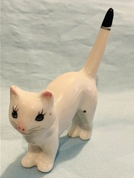 Hunched Back Scardy Cat Bone China Figurine