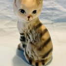 Enesco Grey Tiger Tabby Seated Cat Bone China Figurine 1985