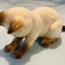 Siamese Cat Crouching, Playing Bone China Figurine