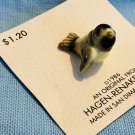Hagen Renaker 1986 Yellow & Black Chickadee Baby Birdbath Figurine