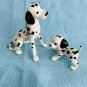 Hagen Renaker Dalmatian Mama & Puppy, Older Speckled Version A-497 & A-498