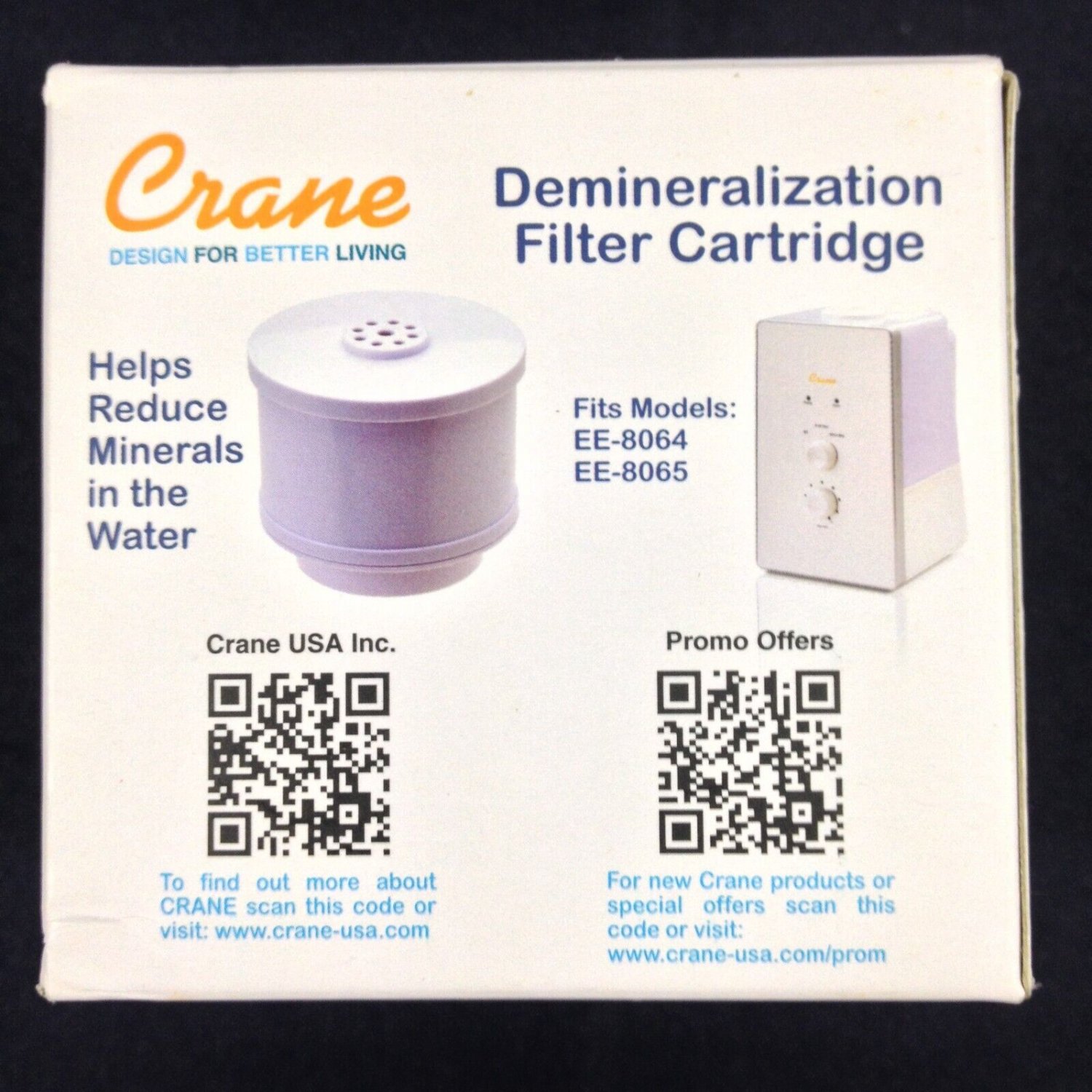 Crane Demineralization Filter Cartridge Model HS3812 Fits EE8064 EE8065