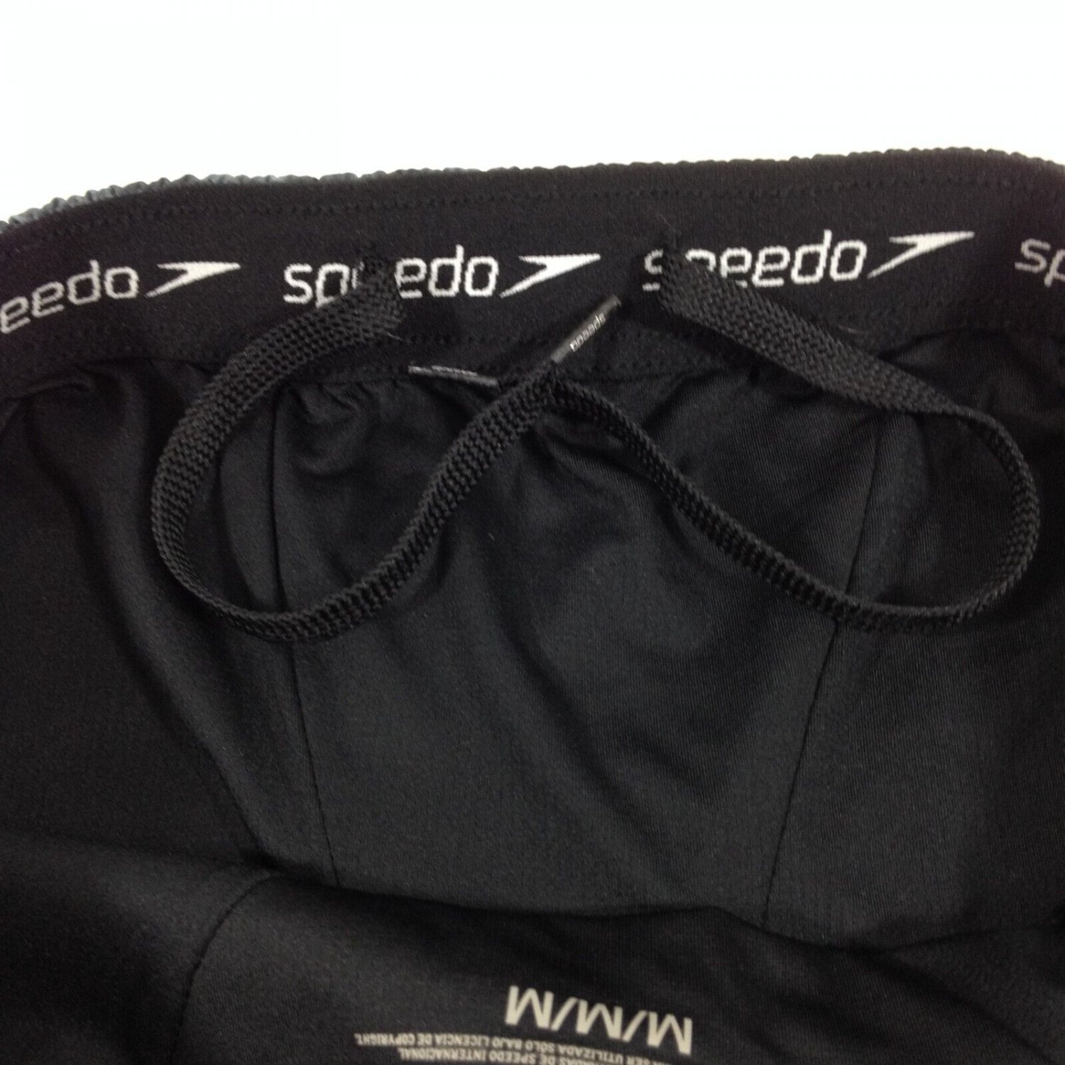 Speedo Mens GrayBlack Hydroliner Swim Trunks Board Shorts Size Med.