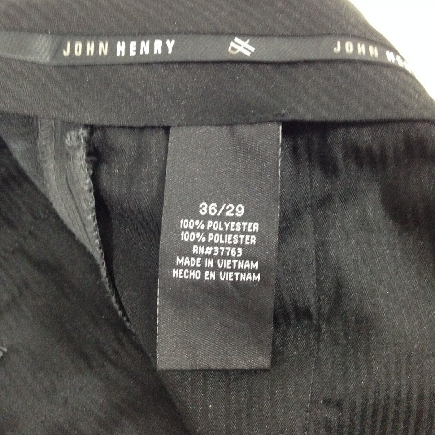 John Henry Men's Pleated Cuffed Dress Pants Dark Grey Size 36x29