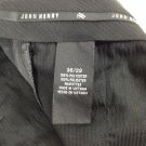 John Henry Men's Pleated Cuffed Dress Pants Dark Grey Size 36x29