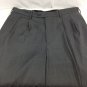 John Henry Men's Pleated Cuffed Dress Pants Dark Grey Size 36x29