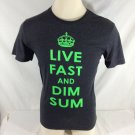 21 Men by Forever 21 "Live Fast and Dim Sum" Black Tee Shirt Men’s Size Large