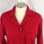 Karen Scott Women's Size Small Cardigan Sweater Long Sleeved Button Down Red