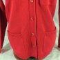 Karen Scott Women's Size Small Cardigan Sweater Long Sleeved Button Down Red