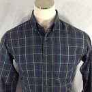Arrow Sport Mens Long Sleeve Shirt Green/Purple Plaid Sz Large