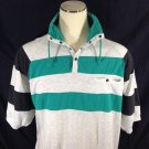 Greenline International Vintage Striped Polo Shirt Green/Gray Size 3X