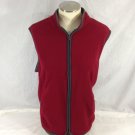Catalina Womens Sleeveless Pocketed Vest Dark Red Sz Large 12-14