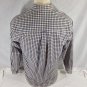 Structure Mens Long Sleeve Button Down Shirt Blue/White/Gold Plaid Sz Med.